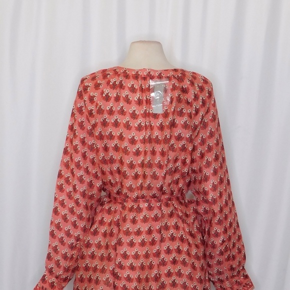NWT!! J. CREW Cabana Mini Dress Block Print Ramie Coral Multi Cover Up Size 2X - Picture 11 of 16